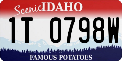 ID license plate 1T0798W