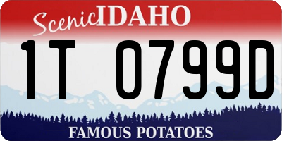 ID license plate 1T0799D