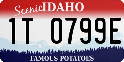 ID license plate 1T0799E