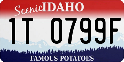 ID license plate 1T0799F