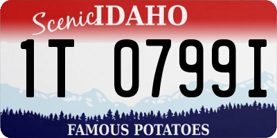 ID license plate 1T0799I
