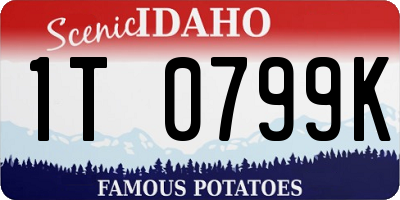 ID license plate 1T0799K