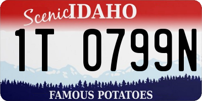 ID license plate 1T0799N