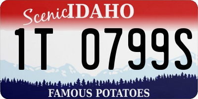ID license plate 1T0799S