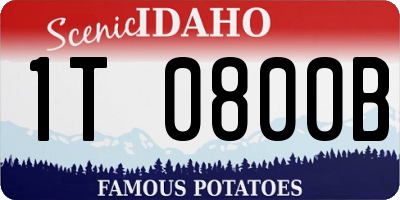 ID license plate 1T0800B