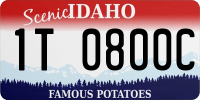 ID license plate 1T0800C