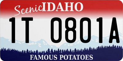 ID license plate 1T0801A