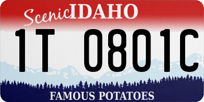 ID license plate 1T0801C