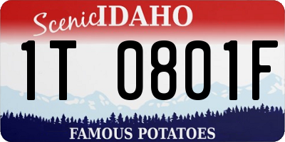ID license plate 1T0801F