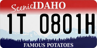 ID license plate 1T0801H
