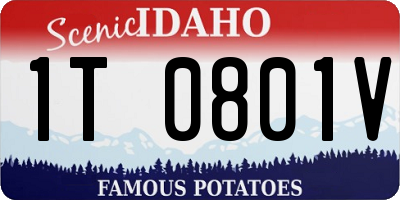 ID license plate 1T0801V