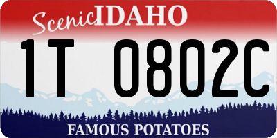 ID license plate 1T0802C