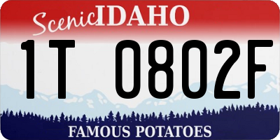 ID license plate 1T0802F