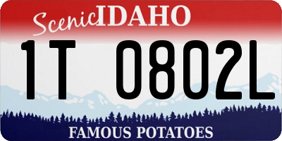 ID license plate 1T0802L