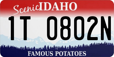 ID license plate 1T0802N