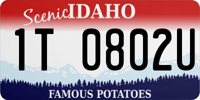 ID license plate 1T0802U
