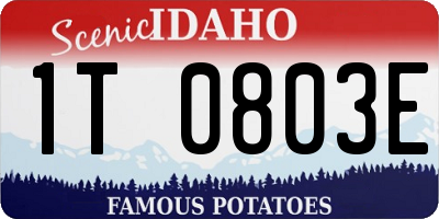 ID license plate 1T0803E
