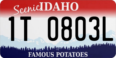 ID license plate 1T0803L