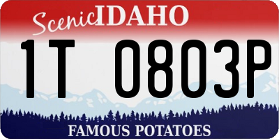 ID license plate 1T0803P