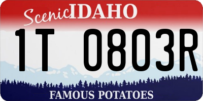 ID license plate 1T0803R