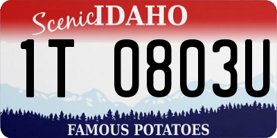 ID license plate 1T0803U