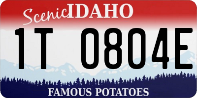 ID license plate 1T0804E