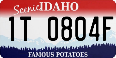 ID license plate 1T0804F