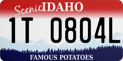 ID license plate 1T0804L
