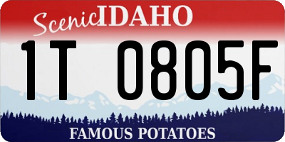 ID license plate 1T0805F