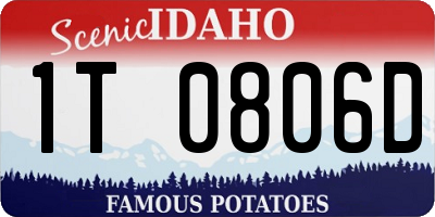ID license plate 1T0806D