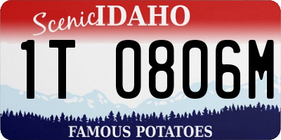 ID license plate 1T0806M