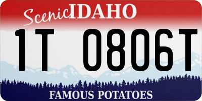 ID license plate 1T0806T