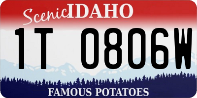ID license plate 1T0806W