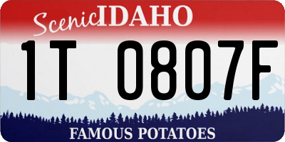 ID license plate 1T0807F