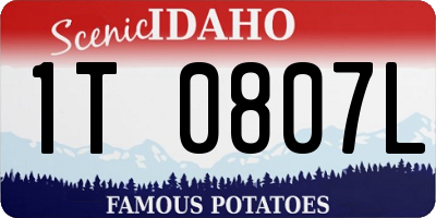 ID license plate 1T0807L