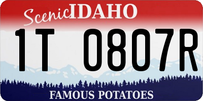 ID license plate 1T0807R