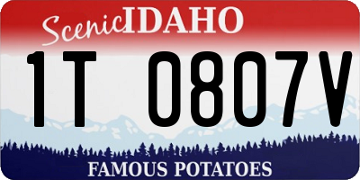 ID license plate 1T0807V