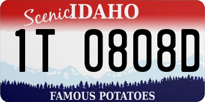 ID license plate 1T0808D