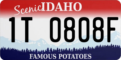 ID license plate 1T0808F