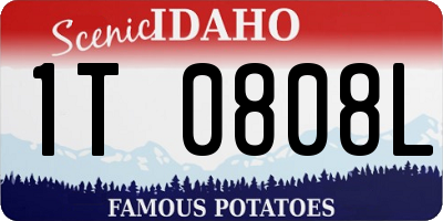 ID license plate 1T0808L