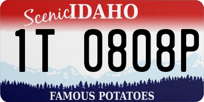 ID license plate 1T0808P