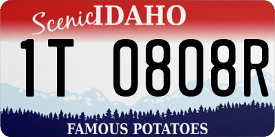 ID license plate 1T0808R