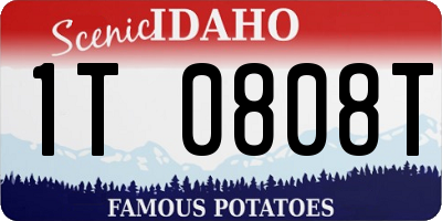 ID license plate 1T0808T