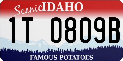 ID license plate 1T0809B