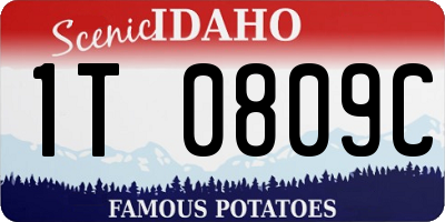 ID license plate 1T0809C