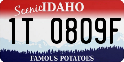 ID license plate 1T0809F