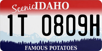 ID license plate 1T0809H