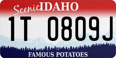 ID license plate 1T0809J