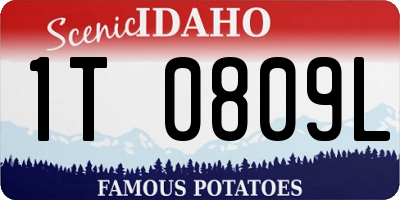ID license plate 1T0809L