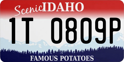 ID license plate 1T0809P